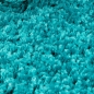 Preview: Weicher Shaggy Teppich in Türkis – pflegeleichter Hochflor für frische Wohnräume
