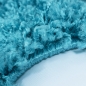 Preview: Weicher Shaggy Teppich in Türkis – pflegeleichter Hochflor für frische Wohnräume