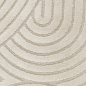 Preview: Moderner Wohnzimmerteppich mit elegantem Bogenmuster in Creme