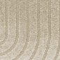 Preview: Moderner Teppich mit geometrischem Bogenmuster in stilvollem beige