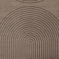 Preview: Teppich Braun mit 3D-Kreismuster pflegeleicht und robust