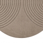 Preview: Teppich Braun mit 3D-Kreismuster pflegeleicht und robust