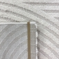 Preview: Eleganter Wohnzimmerteppich mit geometrischem Kreismuster in Creme