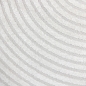 Preview: Eleganter Wohnzimmerteppich mit geometrischem Kreismuster in Creme