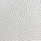 Preview: Eleganter Wohnzimmerteppich mit geometrischem Kreismuster in Creme