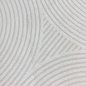 Preview: Eleganter Wohnzimmerteppich mit geometrischem Kreismuster in Creme