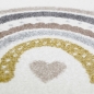 Preview: Kinderteppich Herzchen Wolken beige grau braun