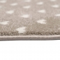 Preview: Kinderteppich Herzchen Wolken beige grau braun