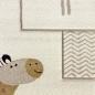 Preview: Kinderteppich mit Tieren & Hüpfspiel Weich, Pflegeleicht & Strapazierfähig in creme