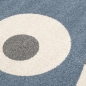 Preview: Runder Spielteppich Blau mit Monster Gesicht