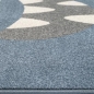 Preview: Runder Spielteppich Blau mit Monster Gesicht