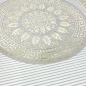 Preview: Glänzender Designerteppich mit Orientalischem Muster in weiß-gold