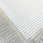 Preview: Glänzender Designerteppich mit Orientalischem Muster in weiß-gold
