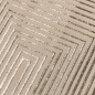 Preview: Moderner Kurzflorteppich weich strapazierfähig in beige
