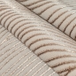 Preview: Teppich Creme modern pflegeleicht weich mit Wellenstruktur