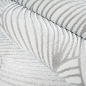 Preview: Teppich Silber modern weich pflegeleicht mit Wellenstruktur