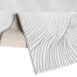 Preview: Teppich Silber modern weich pflegeleicht mit Wellenstruktur