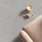 Preview: Teppich Grau Muster pflegeleicht modern