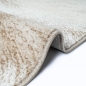 Preview: Beiger Teppich mit modernem Kreis-Design weich pflegeleicht