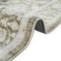 Preview: Teppich Grün Beige floral pflegeleicht robust vielseitig