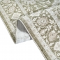 Preview: Teppich Grün Beige floral pflegeleicht robust vielseitig