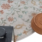 Preview: Outdoor-Teppich Blumenmuster Wohnzimmer Terrasse creme, multi