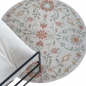 Preview: Outdoor-Teppich Blumenmuster Wohnzimmer Terrasse creme, multi