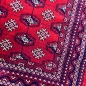 Preview: Teppich Rot geometrisches Muster pflegeleicht für Wohnbereiche