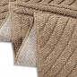 Preview: Teppich In- und Outdoor mit Wellenmuster vielseitig einsetzbar in Beige