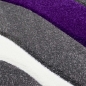 Preview: Designer Teppich mit Konturenschnitt Wellenmuster Lila Grau Weiss