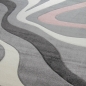 Preview: Teppich mit Wellen in grau rosa