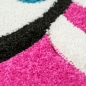 Preview: Kinderteppich Schmetterling Design Pink Türkis Grau Grün Creme