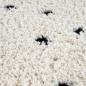 Preview: Teppich gepunktet Creme Wohnzimmer weich modern flauschig gemütlich