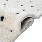Preview: Teppich gepunktet Creme Wohnzimmer weich modern flauschig gemütlich