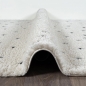 Preview: Teppich gepunktet Creme Wohnzimmer weich modern flauschig gemütlich