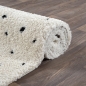 Preview: Teppich gepunktet Creme Wohnzimmer weich modern flauschig gemütlich