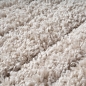 Preview: Praktischer Teppich Beige Linienmuster pflegeleicht für Wohnbereiche