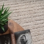 Preview: Praktischer Teppich Beige Linienmuster pflegeleicht für Wohnbereiche