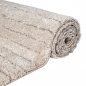 Preview: Praktischer Teppich Beige Linienmuster pflegeleicht für Wohnbereiche