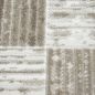 Preview: Designer Teppich mit Karomuster in Beige Creme