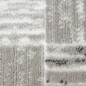 Preview: Designer Teppich mit Karomuster in Beige Grau
