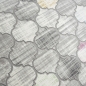Preview: Designer Teppich Marokkanisches Muster in Grau Lila Senfgelb