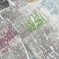 Preview: Designer Teppich in Lila Beige Grün Blau