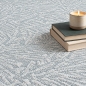 Preview: Robuster Teppich Creme mit modernem Linienmuster und Fransen