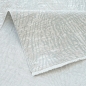 Preview: Robuster Teppich Creme mit modernem Linienmuster und Fransen