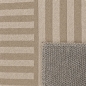 Preview: Pflegeleichter Teppich Braun grafisches Muster flaches Format