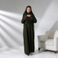 Preview: Gebetsset Dunkelgrün mit langem Kleid Teppich und Tragetasche