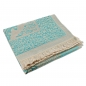 Preview: Gebetsteppich Taftstoff Blau 65 x 110 cm mit Geschenkbox und 99er Gebetskette – stilvolles Geschenk für Gebet und Alltag