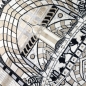 Preview: Gebetsteppich mit Moschee-Architektur Motiv in Schwarz und Beige
