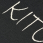 Preview: Küchenmatte mit Schriftmotiv, schmutzabweisend und pflegeleicht Schwarz